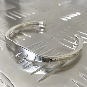 실버925 뱅글 팔찌 ID 플레이트 실버 빈티지