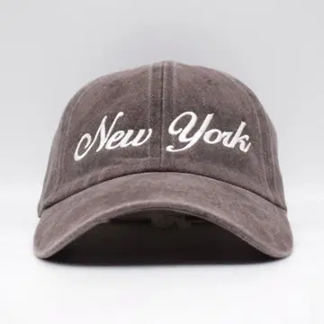 새상품 오리지널 자수 베이스볼 캡 NY 뉴욕 미국 브라운