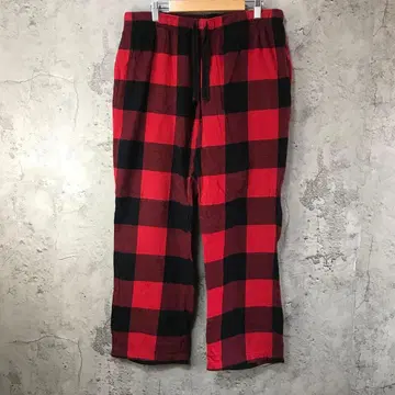 B3161 구제 의류 파자마 팬츠 레드 블랙 마젠타 90s Y2K