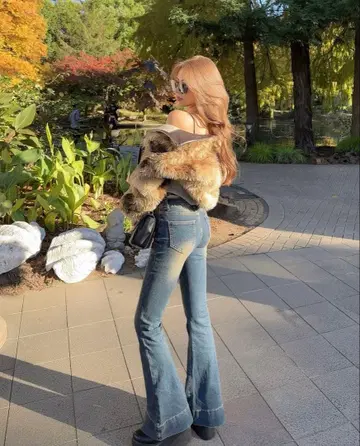 젠지 빈티지 워시 플레어 데님 S 사이즈