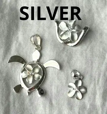 하와이안 주얼리 플루메리아 실버 펜던트 탑 SILVER