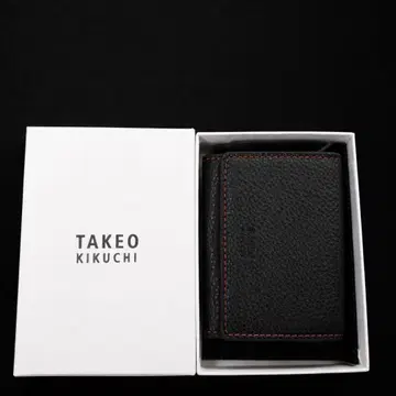 TAKEO KIKUCHI 3단 폴더형 지갑 블랙