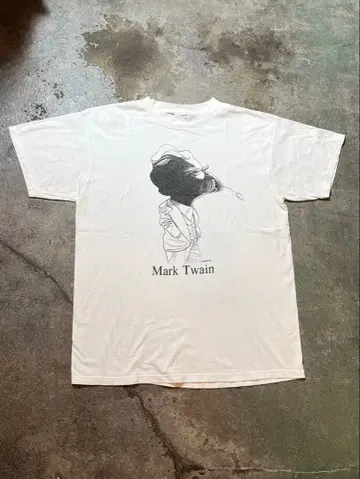 1990년대 주로 문학적인 마크 트웨인 티셔츠