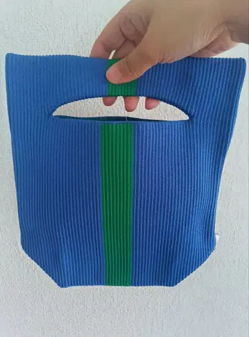 미사용품 리사이클 핸드백 파랑 그린