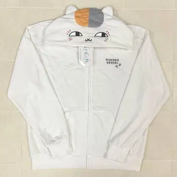 나츠메 우인장 돈키호테 한정판 냥코센세 지퍼 후드티 화이트 LL