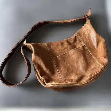 genten 천연 가죽 가방 브라운 숄더 빈티지풍