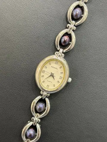 PEARL 펄 쿼츠 손목시계 드레스 워치 진주 작동품