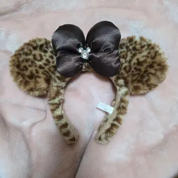 디즈니 미니 레오파드 무늬 머리띠 레어