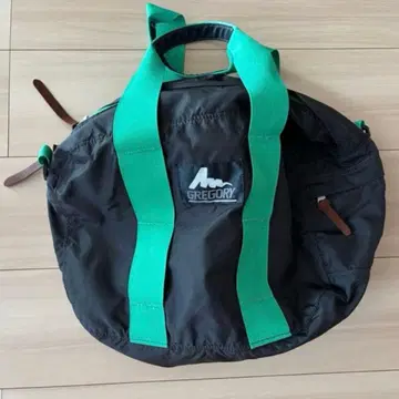 그레고리 더플백 XS 블랙/그린 구 로고