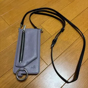 ajew 라벤더 가죽 스마트폰 숄더백