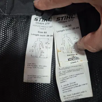 STIHL 챕스 임업 270 사이즈 85 사이즈