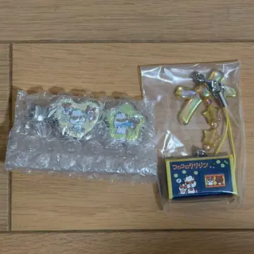 산리오 데님 펜 파우치풍 스트랩 코로코로쿠리린 오하지키 씰