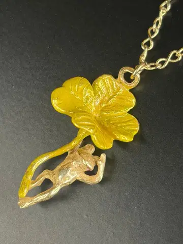 파르나토팍 개구리와 네잎 클로버 목걸이 Palnart Poc