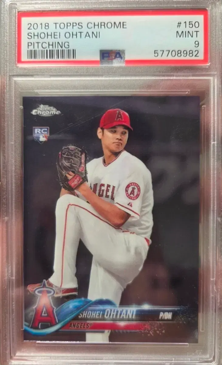 2018 탑스 크롬 오타니 쇼헤이 PSA9 야구 카드