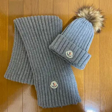 MONCLER 니트 모자 머플러 2세트
