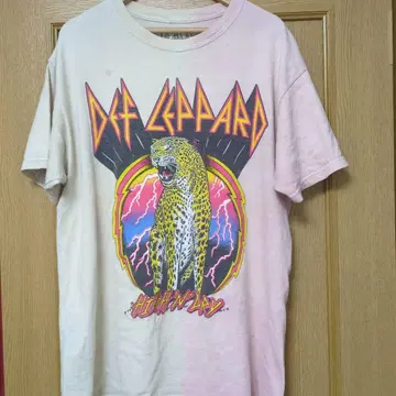 Def Leppard 티셔츠 레오파드 디자인 사이즈 M