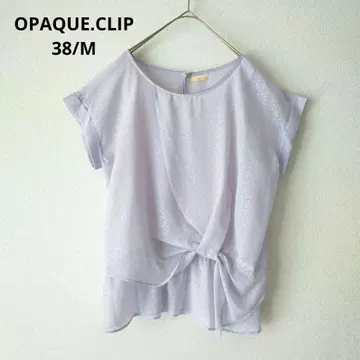 오파크 클립 레오파드 표범 무늬 블라우스 연보라 38 M