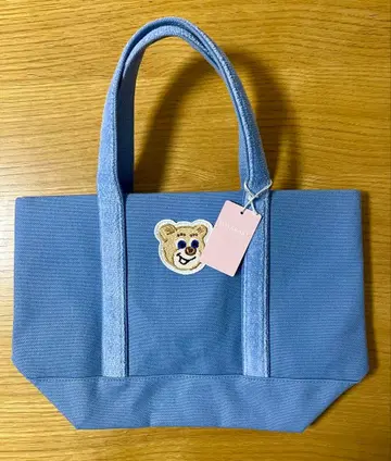 러브러리 바이 페이러 올드 테디 와펜 토트백 라이트 블루