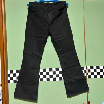 허리 81cm! Wrangler 블랙 벨보텀 플레어 부츠컷