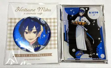 하츠네 미쿠 애니메이트 카페 KAITO 글리터 캔뱃지 아크릴 카드