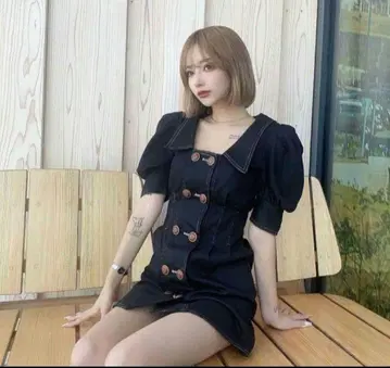 멜트 더 레이디 Melt the lady 세일러 턱 스프링 원피스