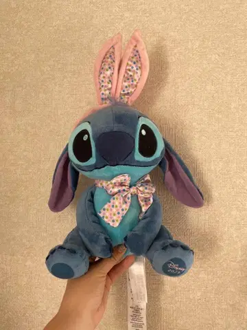 벚꽃 토끼 스티치 봉제 인형 부활절 디즈니 스토어 한정판