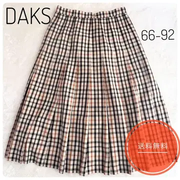 [레어] DAKS 80's 빈티지 플리츠 스커트 하우스 체크 M