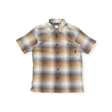patagonia 옴브레 체크 반팔 셔츠 얀다이