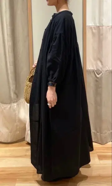 사만사 모스모스 원피스 레이스 앞뒤 착용 원피스 블랙