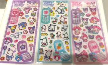 헤이세이 해피폰 산리오 캐릭터즈 포차코 마이멜로디 쿠로미 메로쿠로