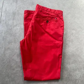 TOMMY HILFIGER 컬러 골프 팬츠 W34 L32 빨간색