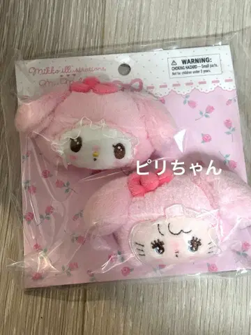 산리오 x mikko 헤어 클립 세트 마이멜로디 캐미 정품