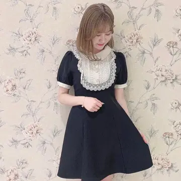 evelyn 비쥬 레이스 쉬폰 원피스