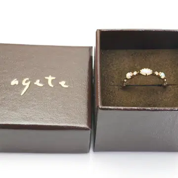 아가트 agete K10YG 오팔 반지 반지 11호 D0.01