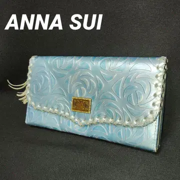 ANNA SUI 안나수이 여성용 장지갑 꽃무늬 실버