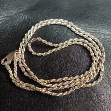 실버 925 이탈리아제 트위스트 체인 목걸이 약 51cm 5.1g