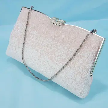 가마구치 파우치 쇼와 레트로 비즈 일본 의류 지갑 핑크 페미닌