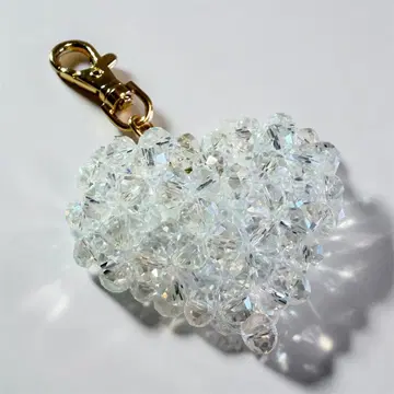 하트 백참 (투명) 핸드메이드