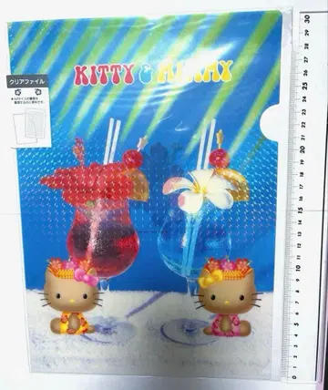헬로키티 트로피컬 클리어 파일 일광화상 키티 산리오 헤이세이 레트로