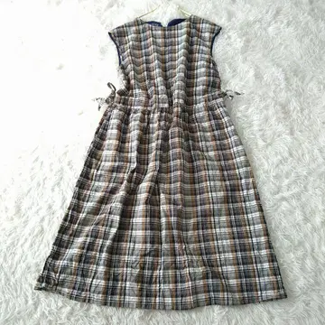 NORTHERN TRUCK 린넨 체크 원피스 M 코드 릴