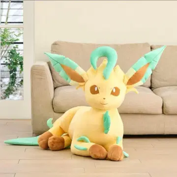 등신대 리프아 네소베리 봉제 인형 포켓몬 부스터즈