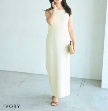 BASEMENT online 2WAY I라인 원피스 아이보리