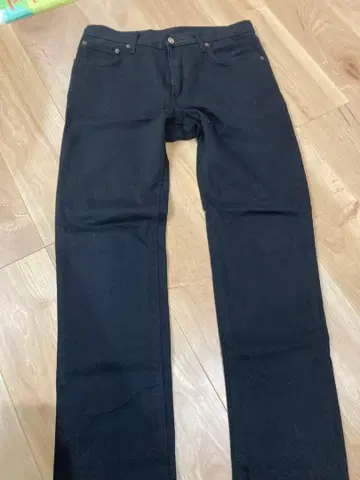 EDWIN 502 블랙 데님 팬츠