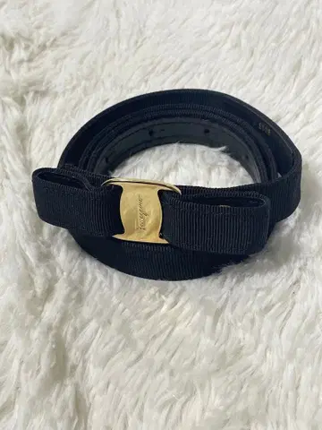 Salvatore Ferragamo 가죽 벨트 블랙 바라 디자인