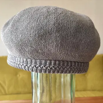 치사키 chiisaki 코마네+ 린넨 베레모 그레이 모자