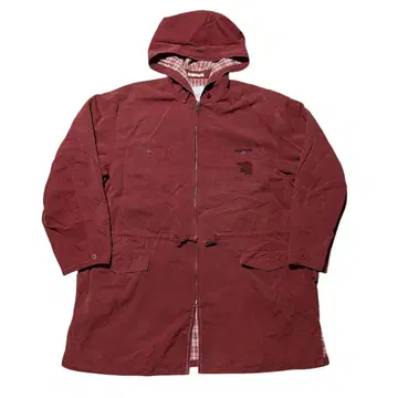 PAPAS 파파스 코튼 코트 후디 안감 체크