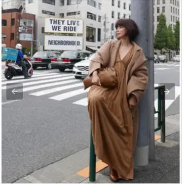 Etre Tokyo 린넨 볼륨 맥시 드레스