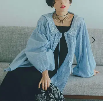[ 타카야마 미야코님 콜라보 ] 2WAY 벌룬 슬리브 블라우스