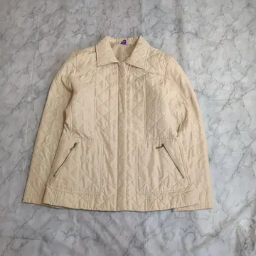 트레디셔널 깔끔한 다이아 퀼팅 패딩 자켓 L 라이트 하프 얇은 소재