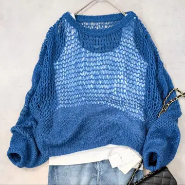 저널 스탠다드 미사용 25 모델 시어 자카드 니트 풀오버